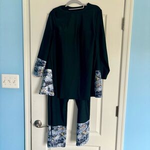 1XL Modest Swimsuit Black
